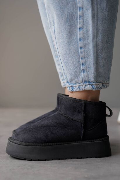 Kadın Kalın Taban İçi Kürklü Bot Stelvi  Siyah 4