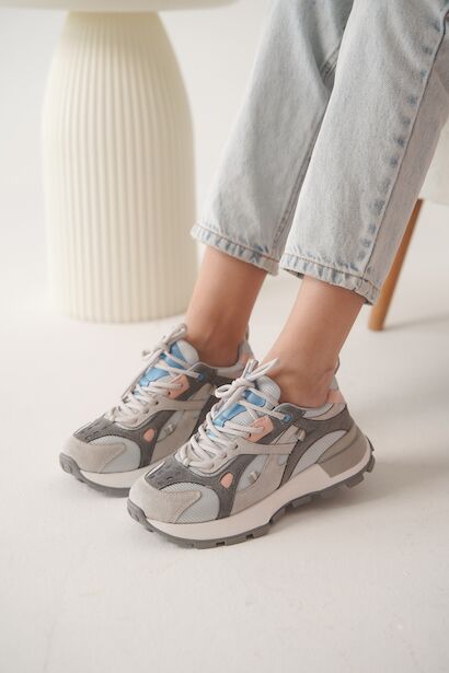 Kadın Fileli Kalın Taban Sneaker Crio 