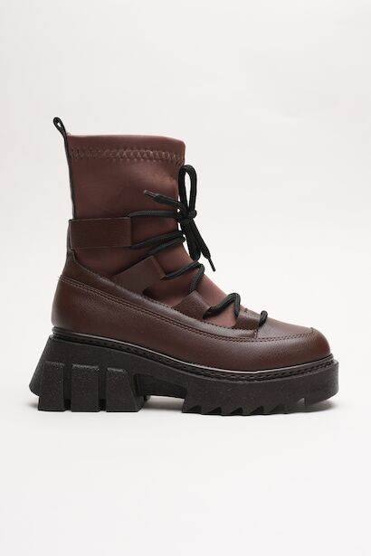 Kadın Bağcıklı Tasarım Taban Esnek Bot Karel 