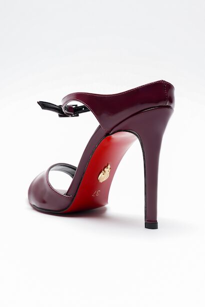 Kadın Sivri Burun Yazlık İnce Topuklu Ayakkabı Yore  Bordo 4