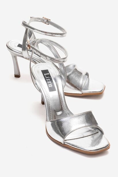 Kadın Burun Açık Bilekten Baretli Topuklu Ayakkabı Paris 